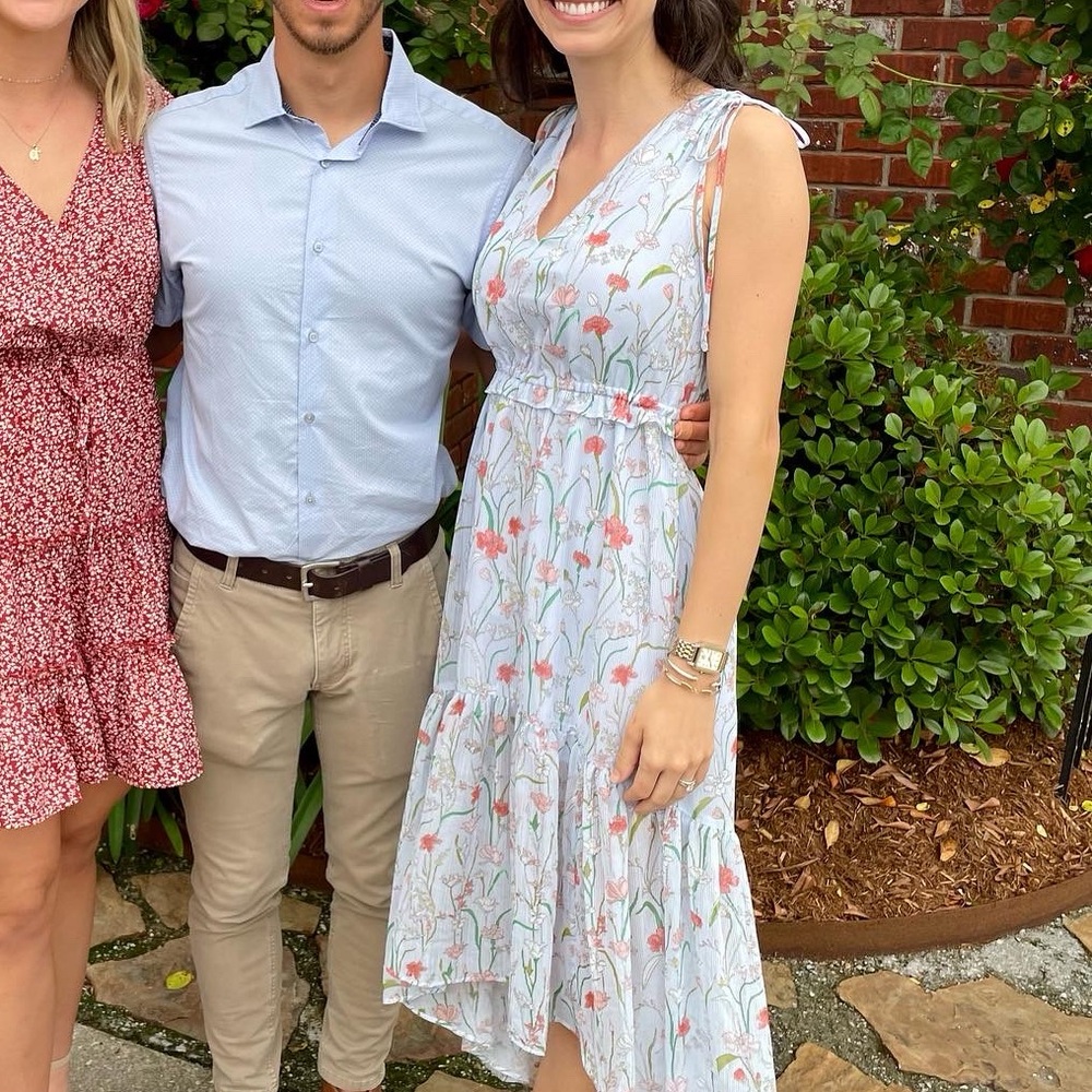 Banana Republic Light Blue Floral Dress